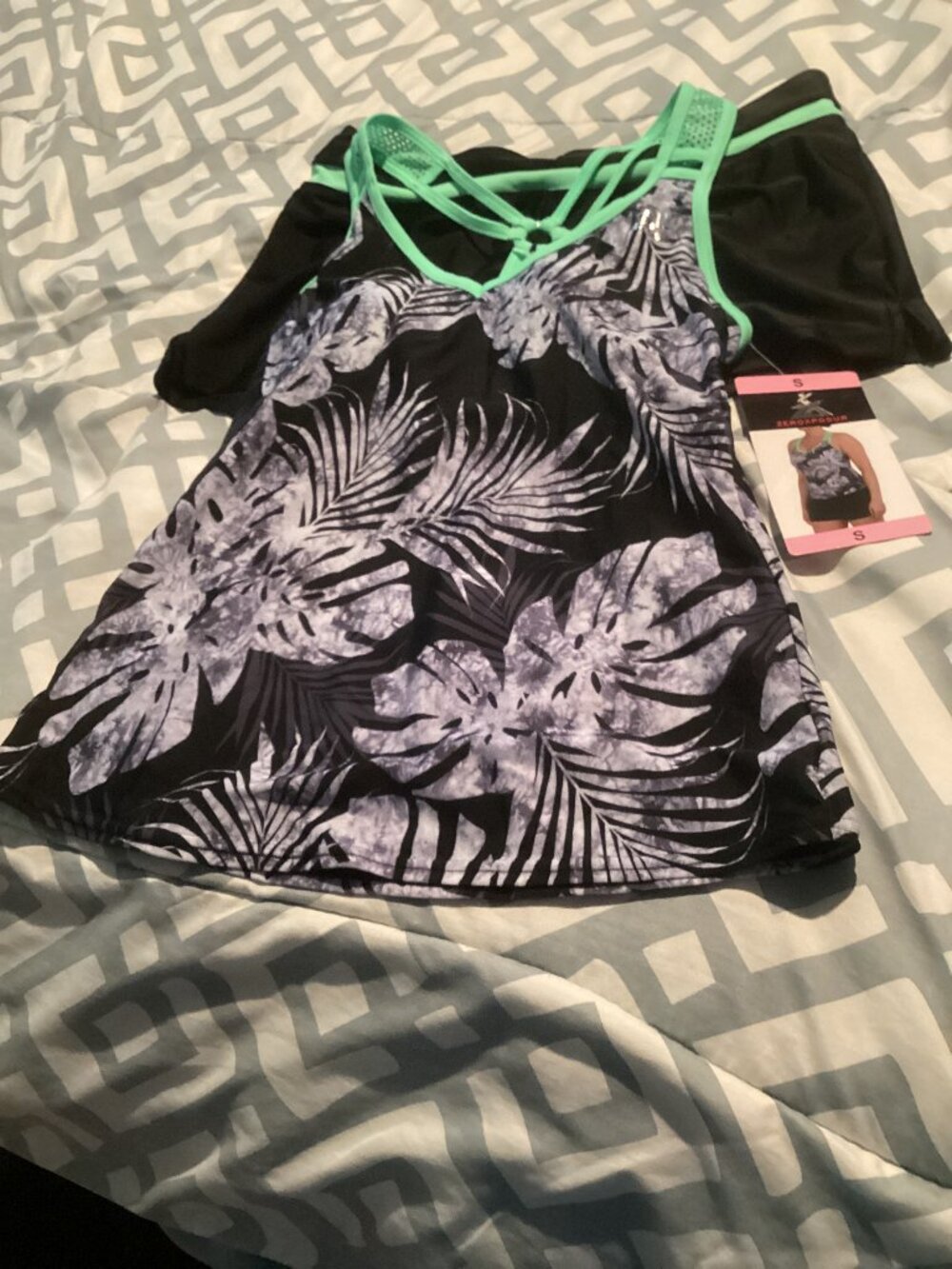 NWT Women's ZeroXposur O-Ring Action Tankini & Short Swimsuit - Size Small